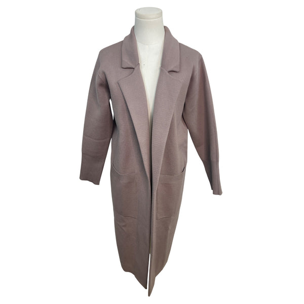 Anrabess Women's Open Front Knit Long Cardigan With Pockets Sz S - New