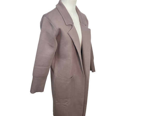Anrabess Women's Open Front Knit Long Cardigan With Pockets Sz S - New
