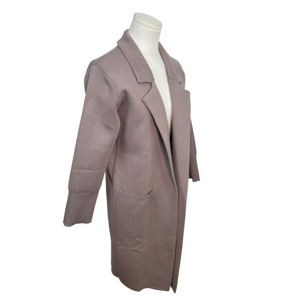 Anrabess Women's Open Front Knit Long Cardigan With Pockets Sz S - New