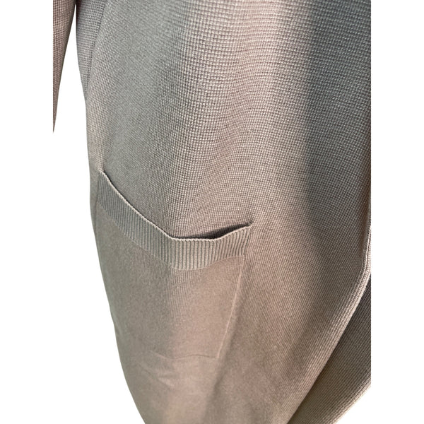 Anrabess Women's Open Front Knit Long Cardigan With Pockets Sz S - New