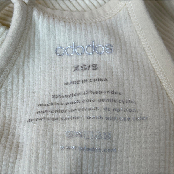 Adodos Womens Ribbed Knit Tank Top White Sz XS/S