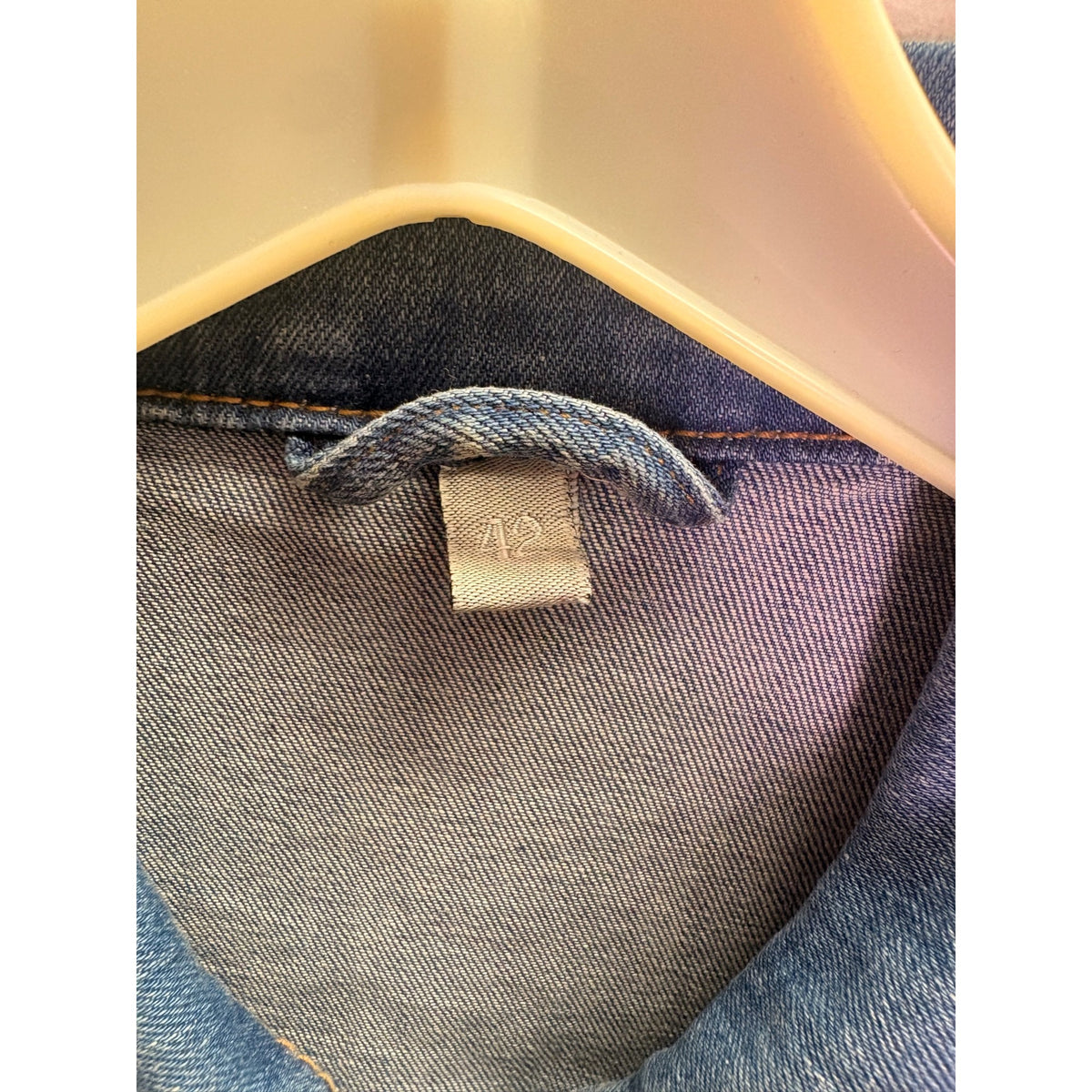 ZeeMan Womens Blue Denim Jacket Button-Up Long Sleeve Classic Casual Cotton Blend Size 42