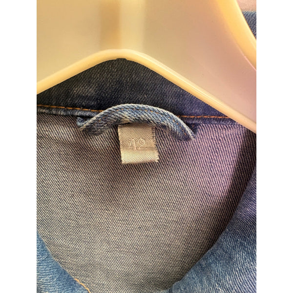 ZeeMan Womens Blue Denim Jacket Button-Up Long Sleeve Classic Casual Cotton Blend Size 42