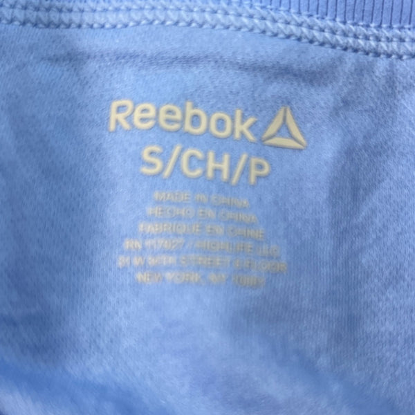 Reebok Women's Slim Fit Geometric Blue Pattern Shorts Size S
