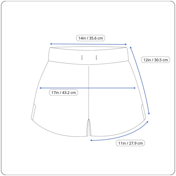 Reebok Women's Slim Fit Geometric Blue Pattern Shorts Size S