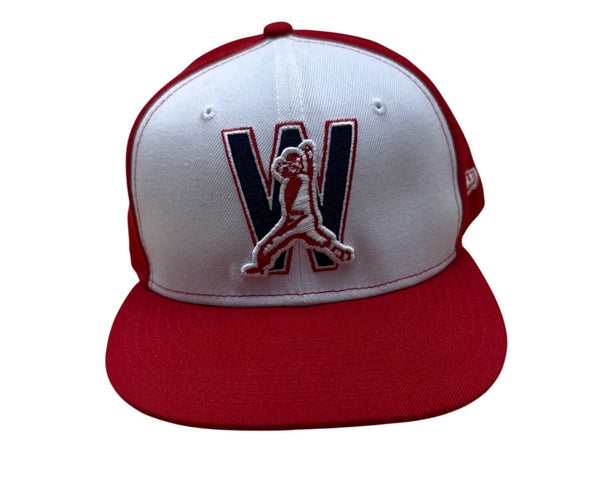 New Era 59Fifty Red & White Baseball Hat With W Logo