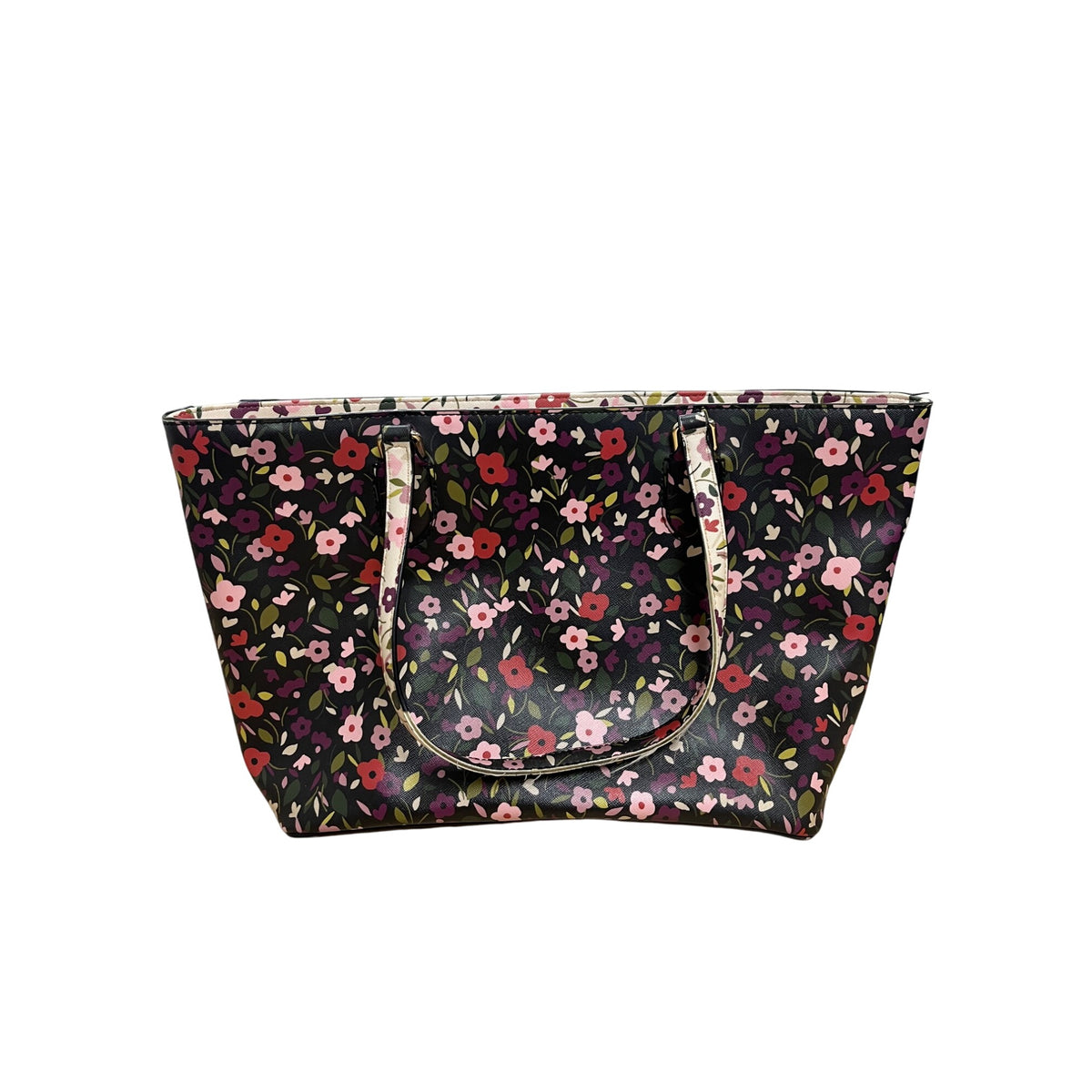 Kate Spade Womens Multicolor Floral Tote Bag Durable Saffiano Leather Medium Size