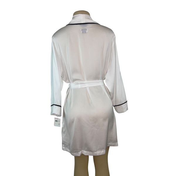 Kate Spade New York White Mrs. Embroidered Initials Bathrobe Sz L/XL - New