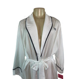 Kate Spade New York White Mrs. Embroidered Initials Bathrobe Sz L/XL - New
