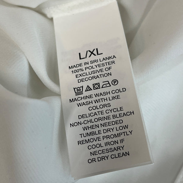 Kate Spade New York White Mrs. Embroidered Initials Bathrobe Sz L/XL - New