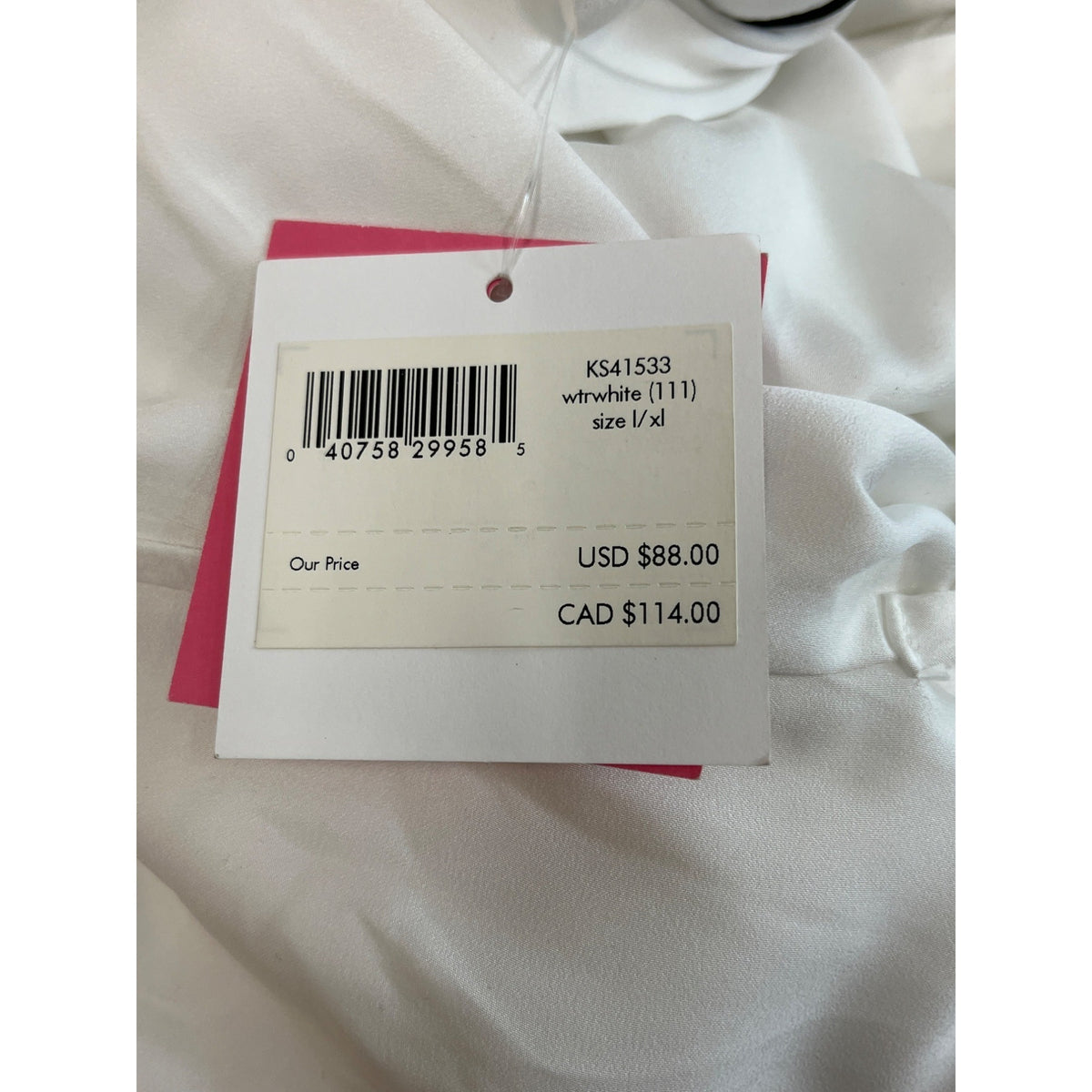 Kate Spade New York White Mrs. Embroidered Initials Bathrobe Sz L/XL - New