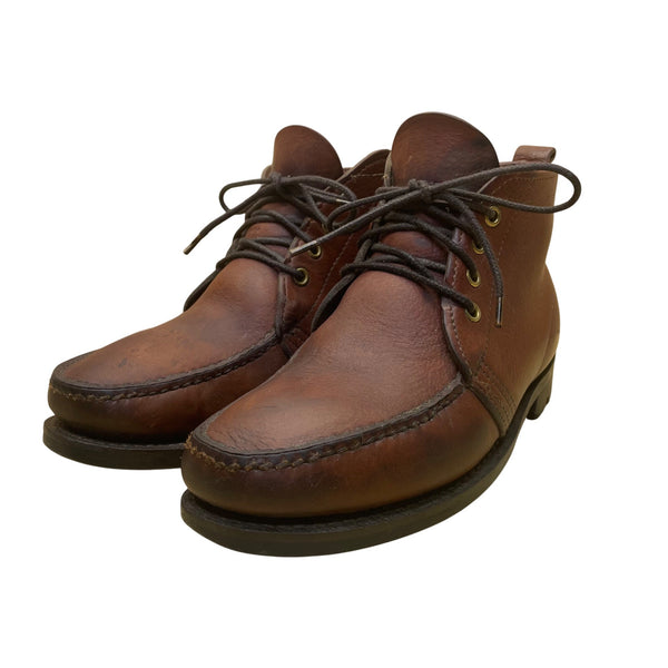 Orvis Men’s Brown Leather Lace-Up Classic Design Moc Toe Ankle Boots Size 9E