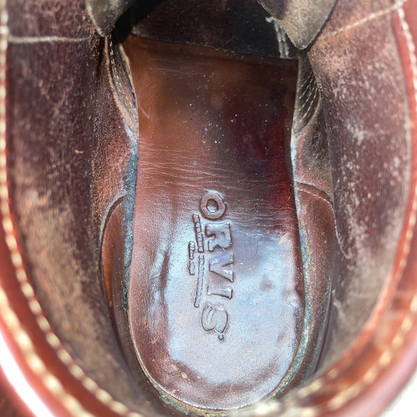 Orvis Men’s Brown Leather Lace-Up Classic Design Moc Toe Ankle Boots Size 9E