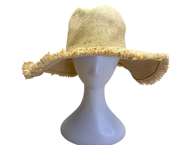 Tommy Bahamas Wide-Brimmed Beige Straw Sun Hat For Woman