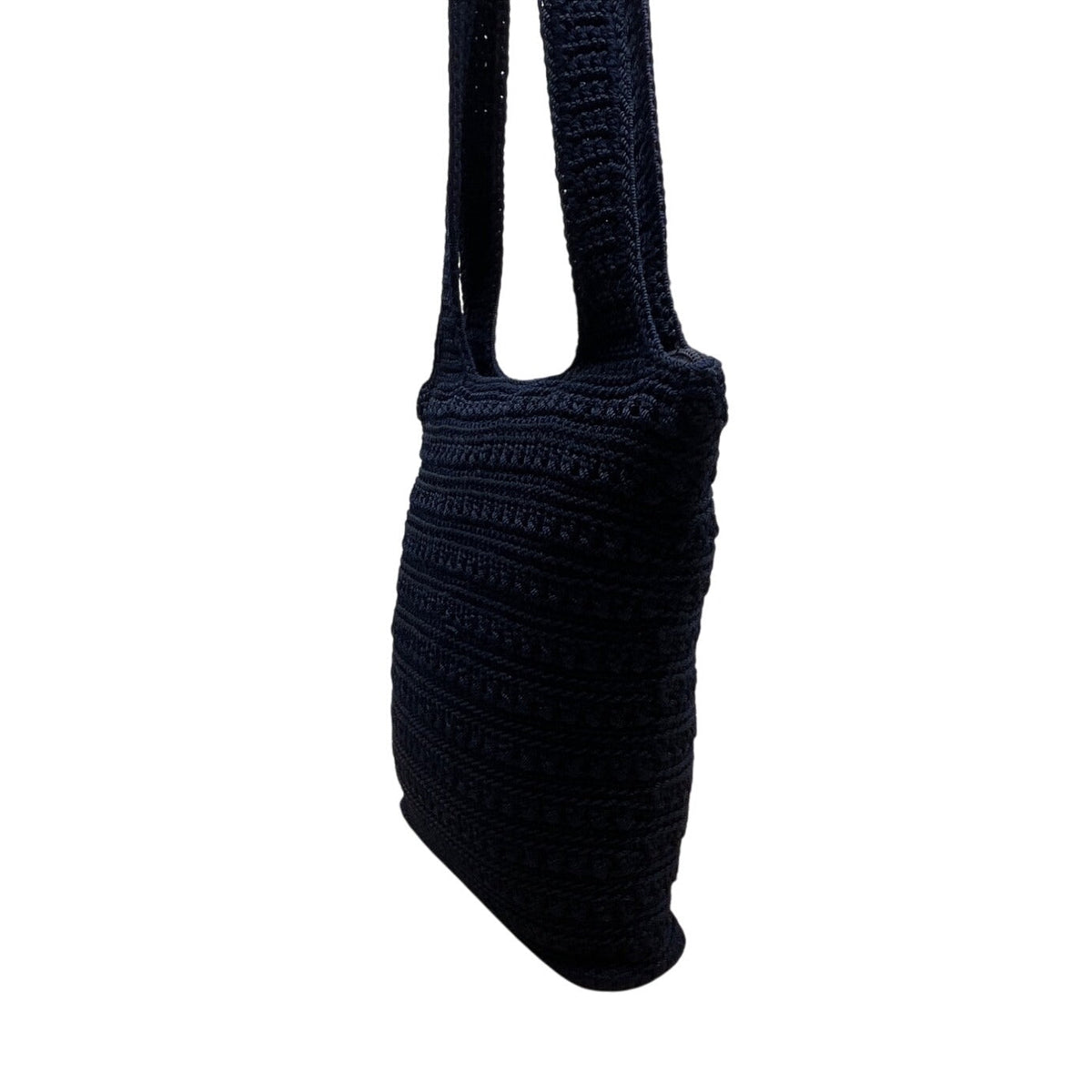 The Sak Women’s Navy Blue Crochet Zipper Closure Double Strap Shoulder Bag Sz M