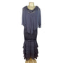 Elegant Womens Sleeveless Lace & Chiffon Maxi Dress With Ruffled Hem Size S