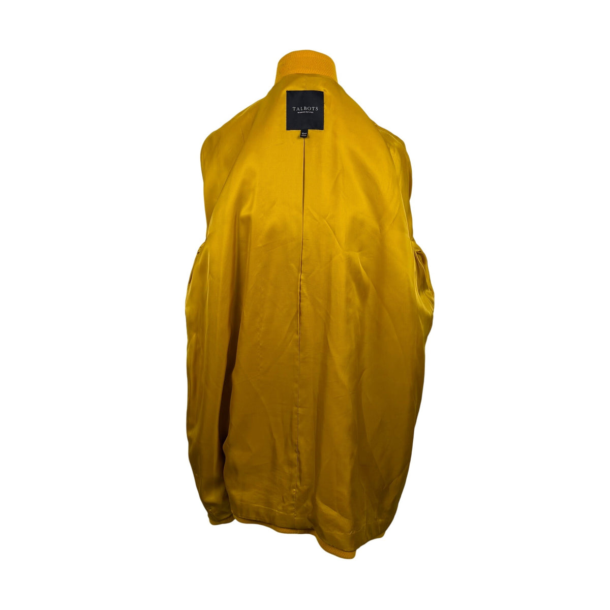 Talbots Women’s Yellow Wool Blend Coat Black Buttons Stylish & Warm Size 18WP