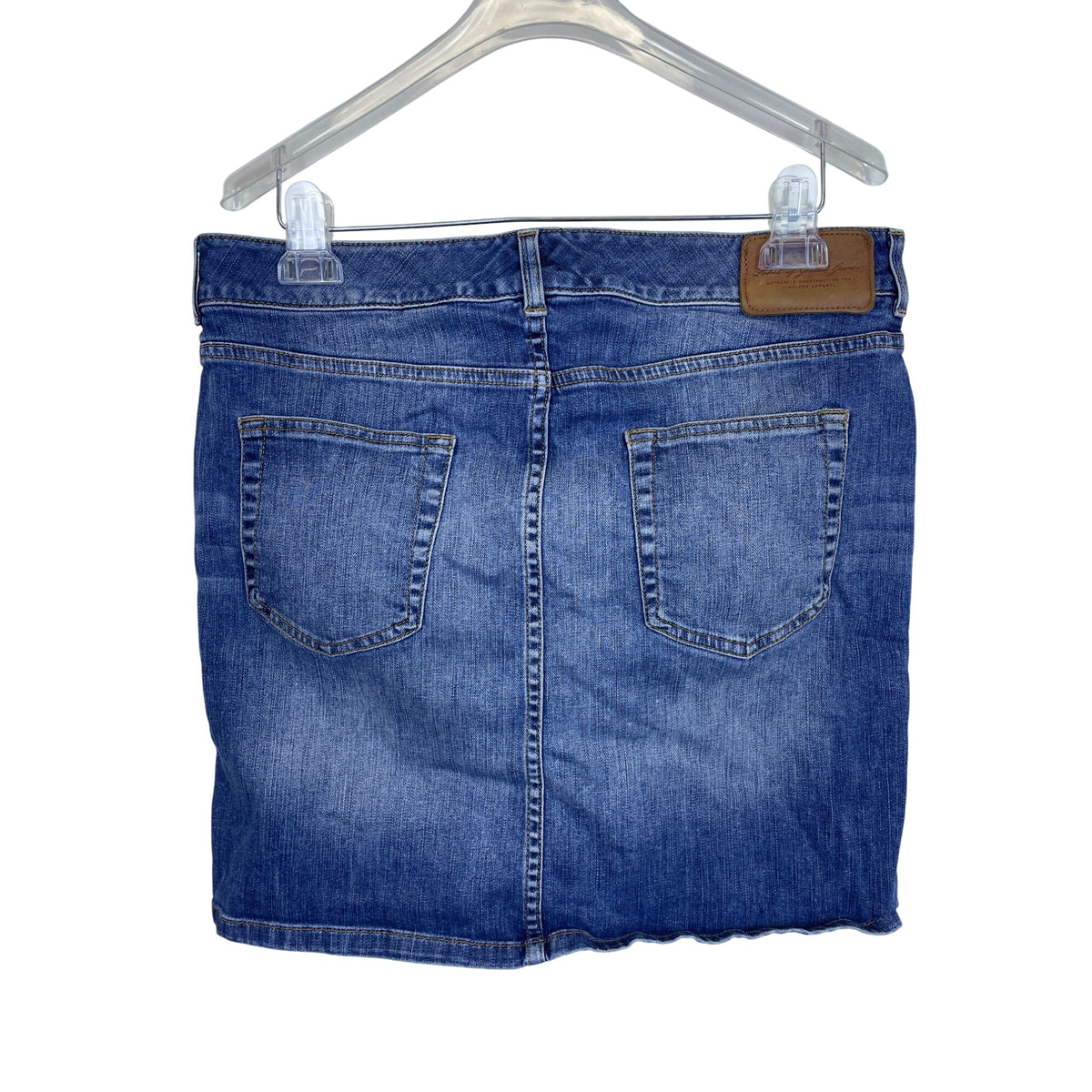 L.O.G.G. Womens Blue Denim Mini Skirt Distressed Pockets Casual Size 12