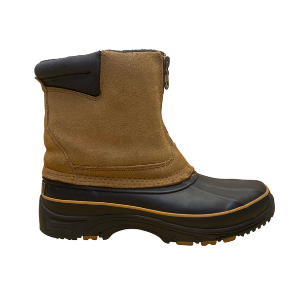 Bass Men’s Brown Leather Blue Rubber Waterproof Bass-Ice Duck Boots Sz 8M