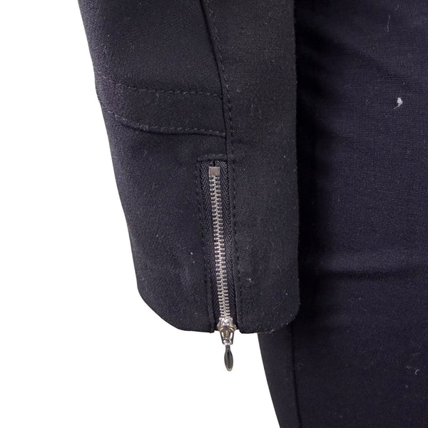 White House Black Market Womens Black Polyester Blend Fitted Blazer Jacket Sz 6