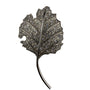 Brooch Pin Silver Tone Pave Diamond Style Leaf Design Statement Jewelry