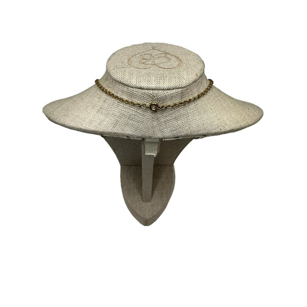 Rhinestone Slide Ball Pendant Rope Chain Necklace - 24in