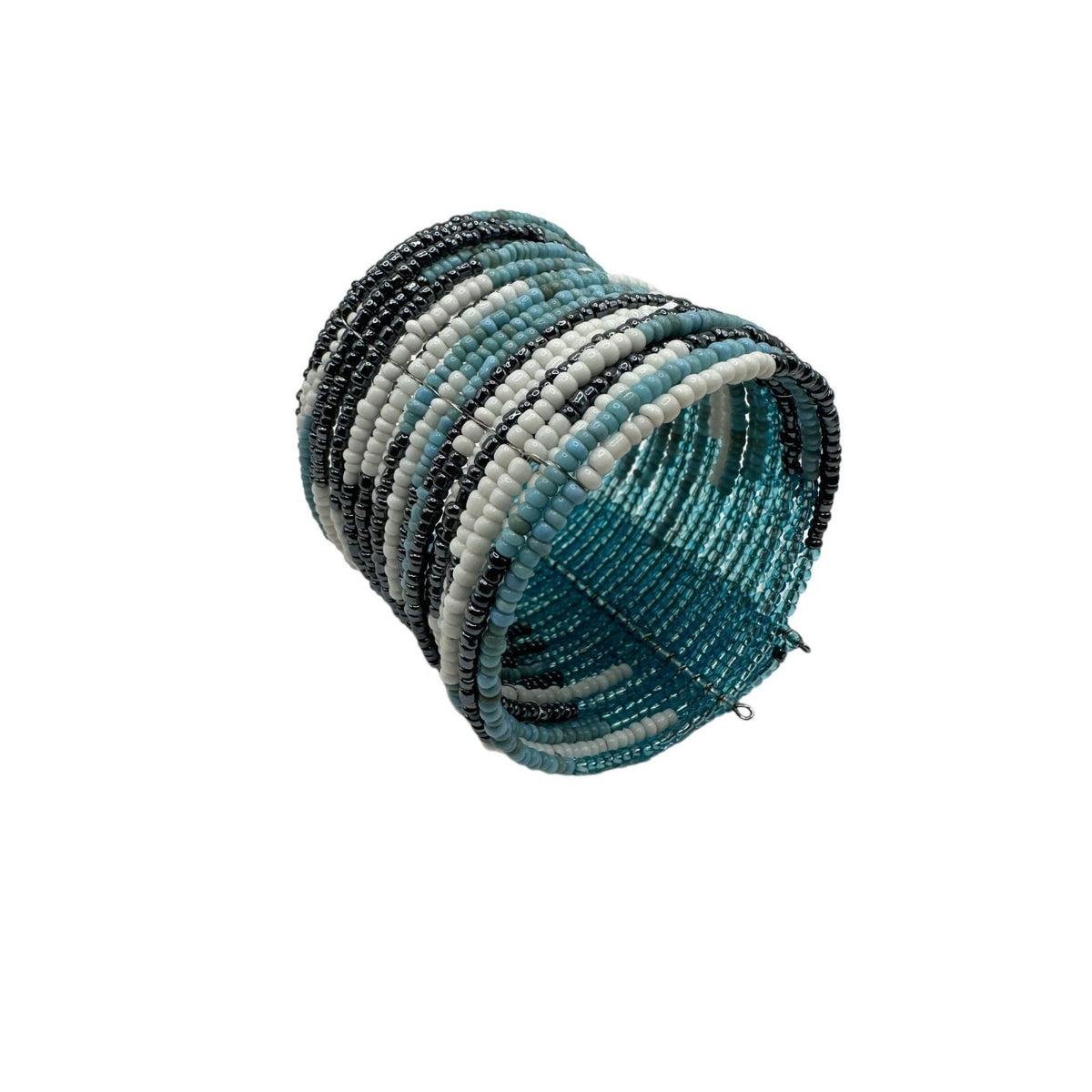 Handmade beaded cuff bracelet