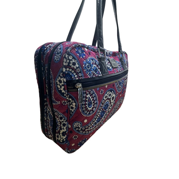 Vera Bradley Women’s Floral Paisley Quilted Fabric Zippered Travel Bag