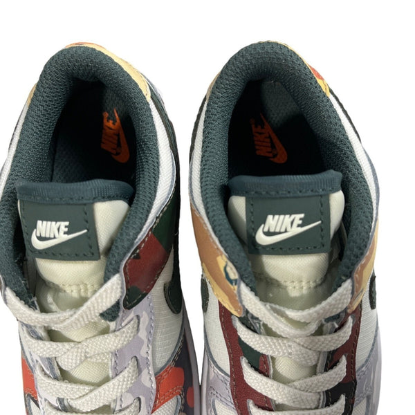 Nike Kids Dunk Low GS Sail Multi Camo Sneakers Size 9