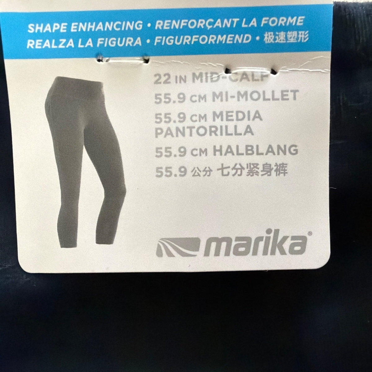 Marika Womens Black Capri Leggings With Pockets Small Stretchy Activewear