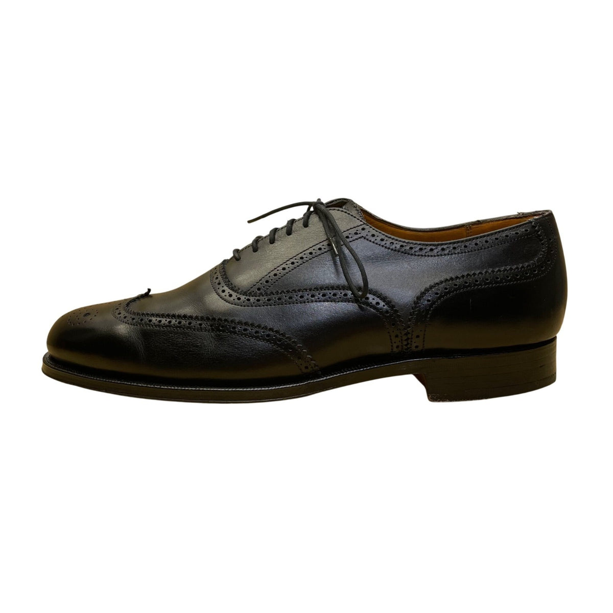 Britches Georgetowne Men’s Black Leather Wingtip Oxford Dress Shoes Size 10D