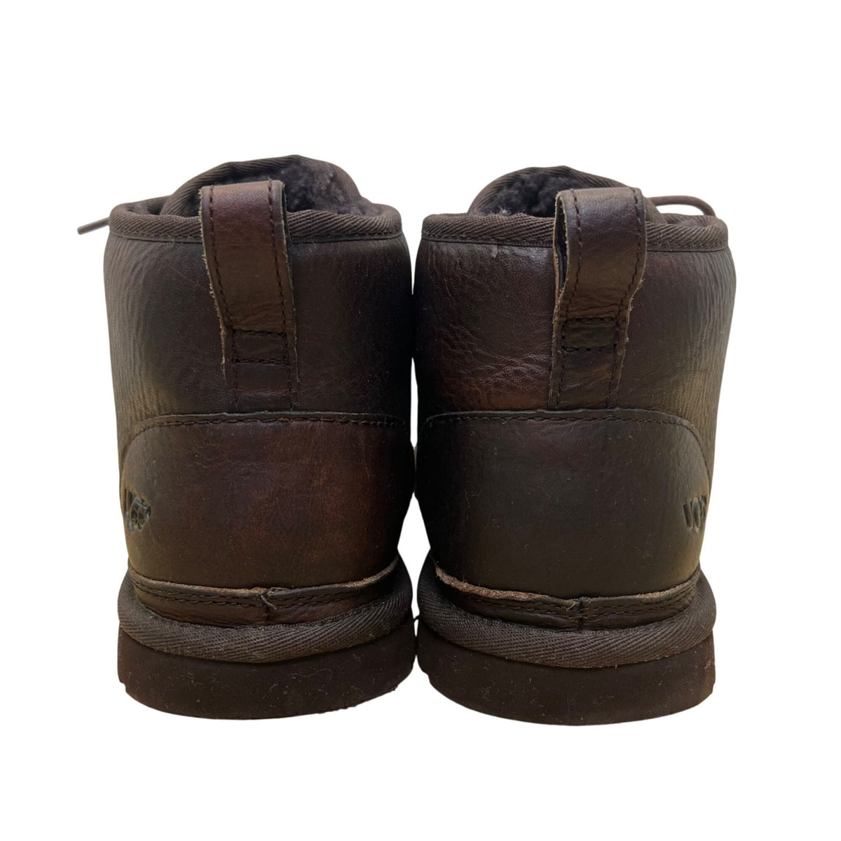 Vintage UGG Men’s Dark Brown Leather Lace-Up Shearling Lined Boots Size 10