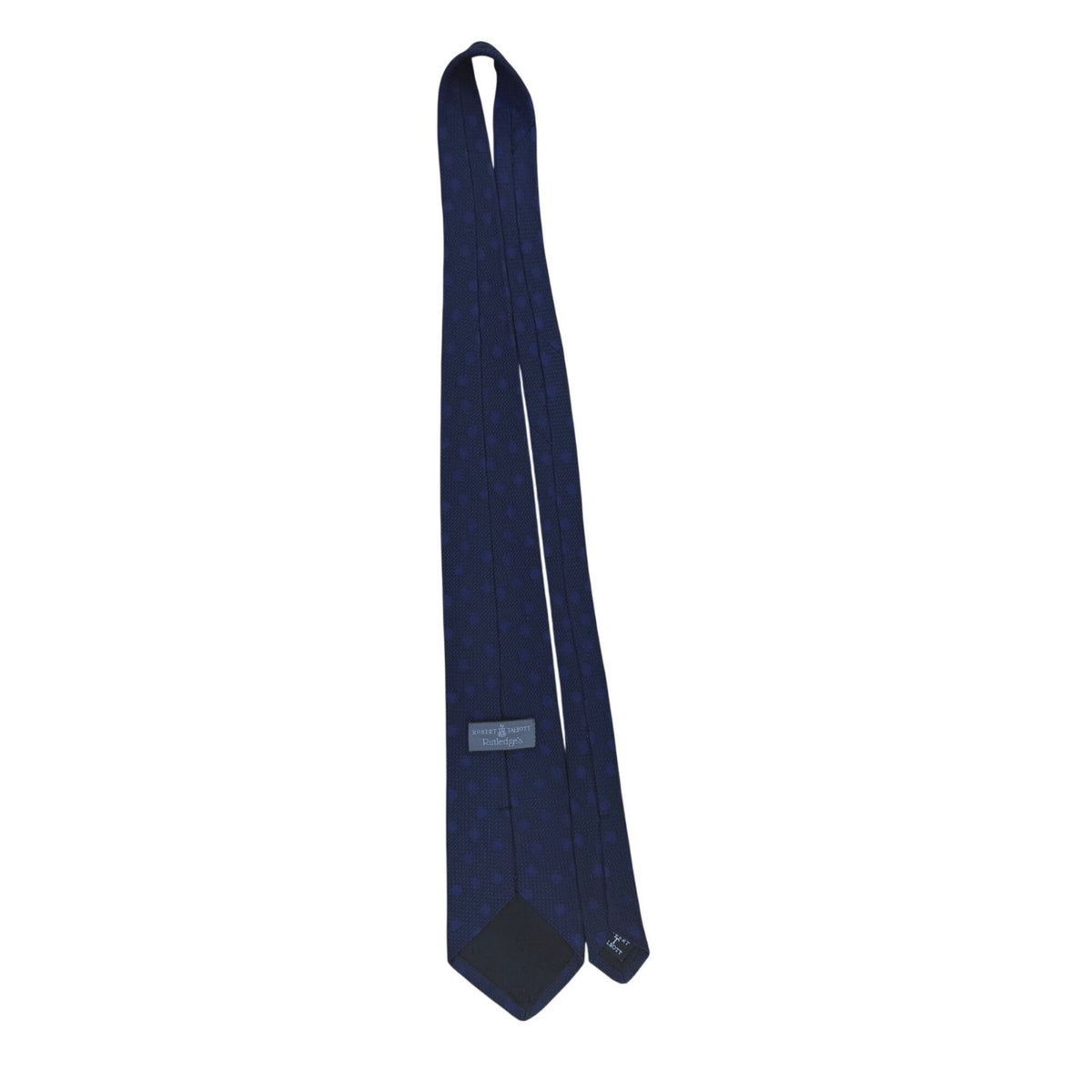 Robert Talbott Mens Navy Silk Polka Dot Necktie Classic Design 59"/3.25" Long Ti