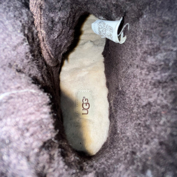 Vintage UGG Men’s Dark Brown Leather Lace-Up Shearling Lined Boots Size 10