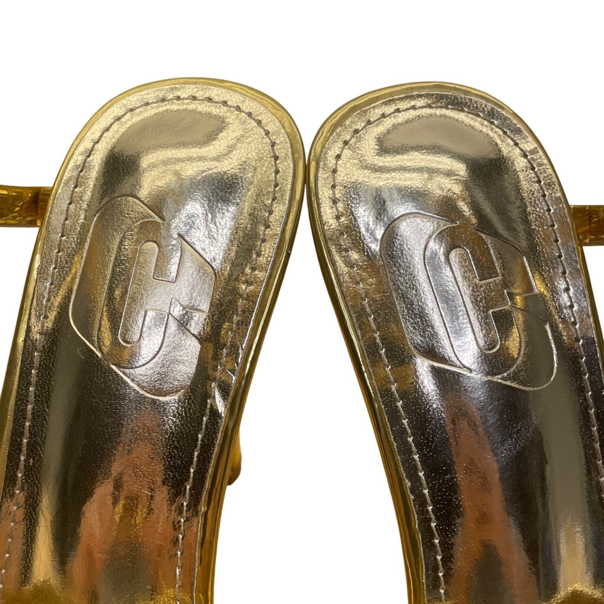 GC Women’s Gold Metallic Wrap-Around Design Spiral Stiletto Heels Sz EU40/US8.5