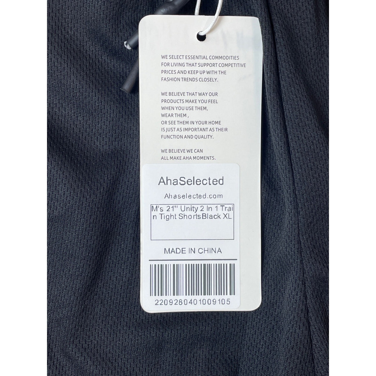 Aha Selected Men's Black Training Pants Sz XL - NWT