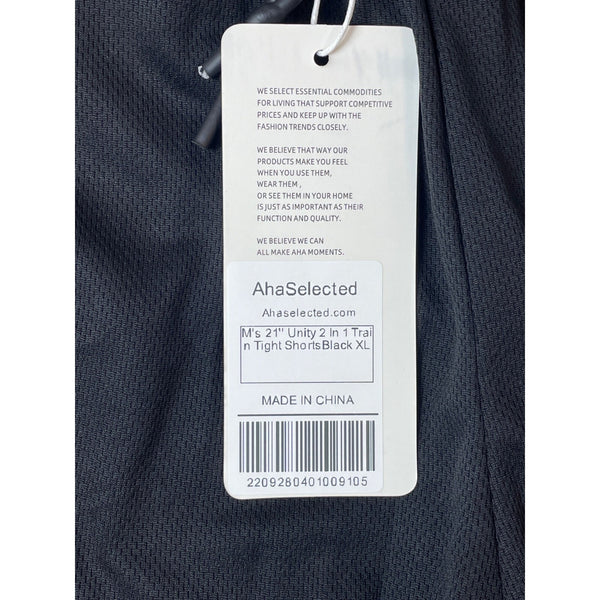 Aha Selected Men's Black Training Pants Sz XL - NWT