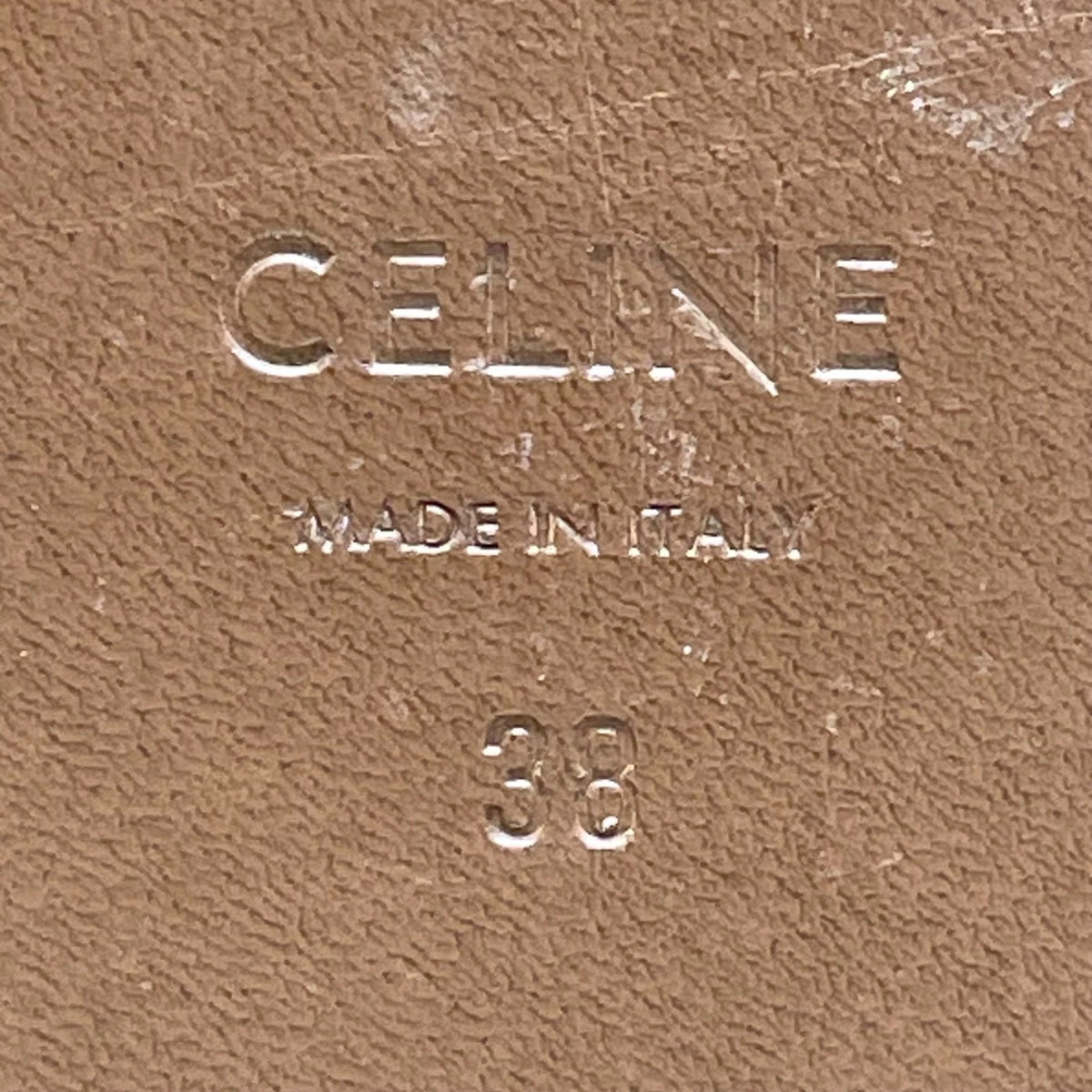 Celine Women’s Brown Leather Open Toe Cross-Strap Flat Slide Sandals Size 38