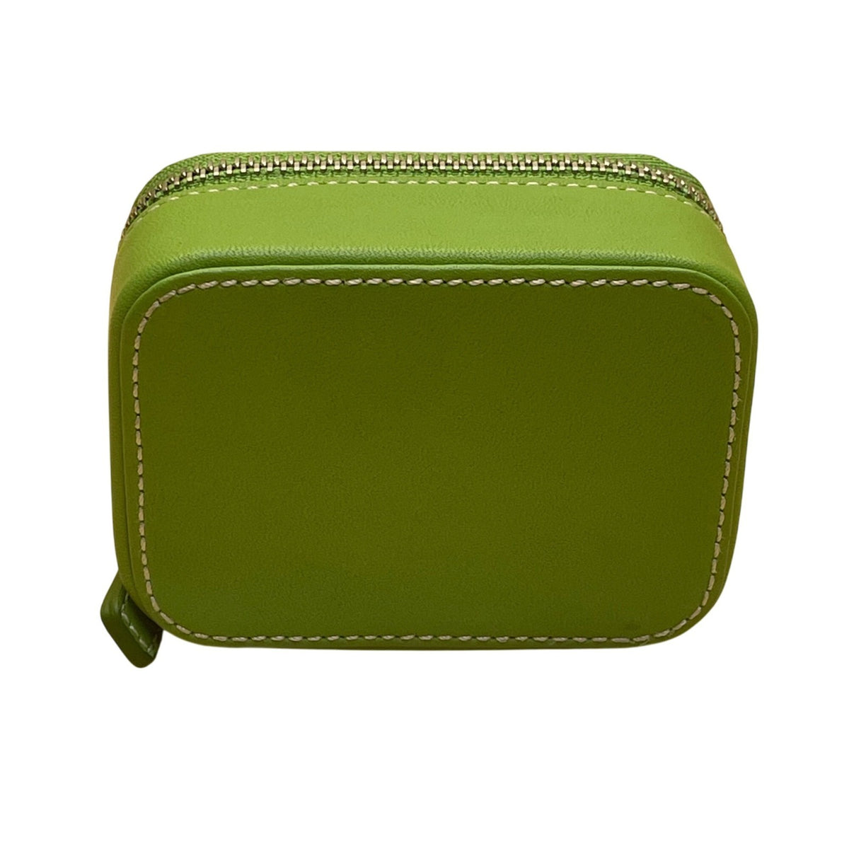 Coach Unisex Green Leather Zippered Pill Case Travel Organizer With Bottles