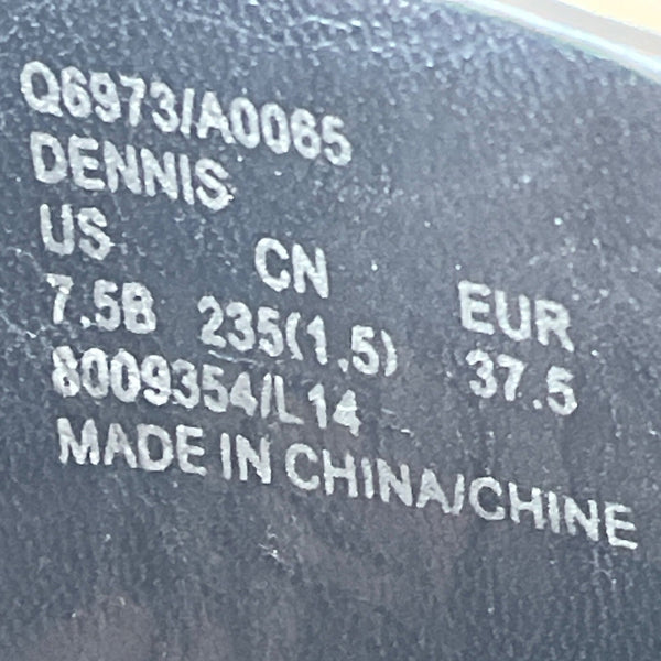 Coach Womens Black & Tan Brown Leather Gold Accents Block Heel Sandals Size 7.5B