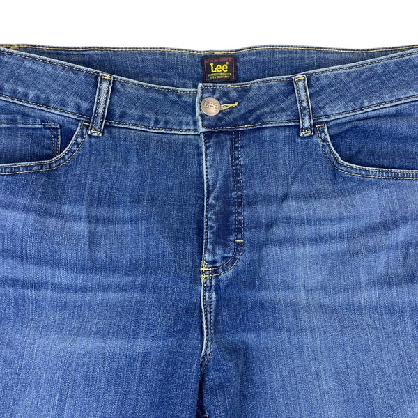 Lee Womens Bootcut Blue Jeans Mid Rise Stretch Denim Size 20WS  - New