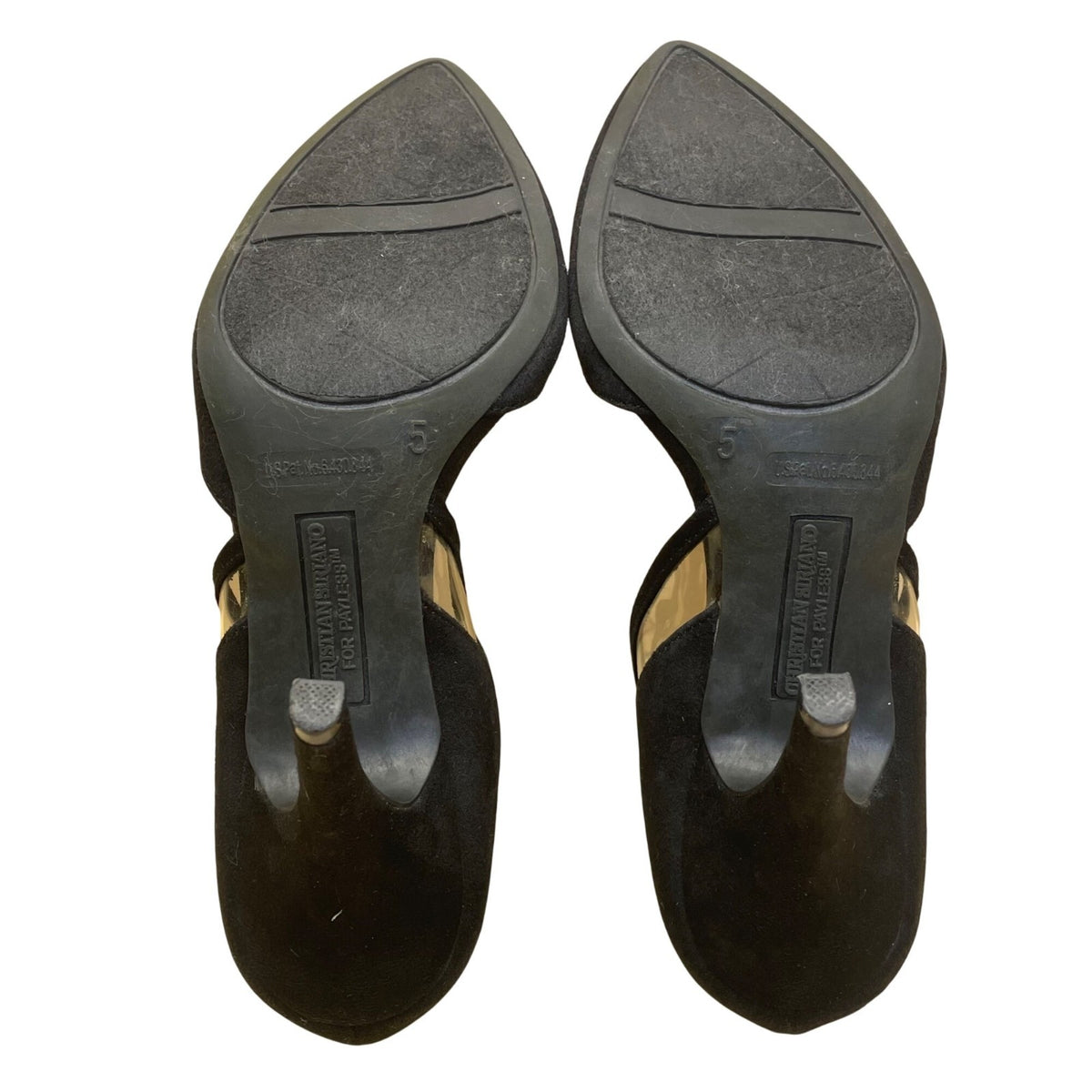 Christian Siriano Women’s Black Faux Suede DOrsay Pointed Toe Heels Size 5