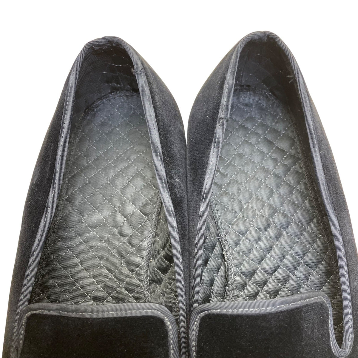 Peal & Co x Brooks Brothers Men’s Black Velvet Embroidered Gold Fox Loafers Sz 9