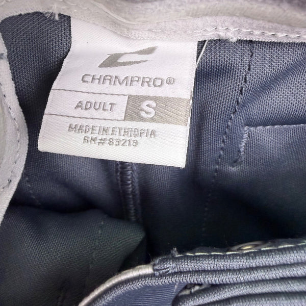 Champro Mens Gray Baseball Pants Open Bottom Royal Stripes Durable Sz S - New