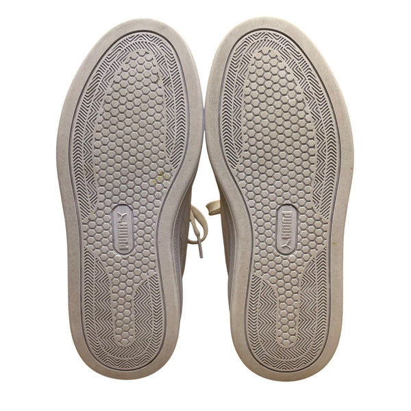Puma Women’s White & Silver SoftFoam Lace-Up Smash V3 Platform Sneakers Size 7