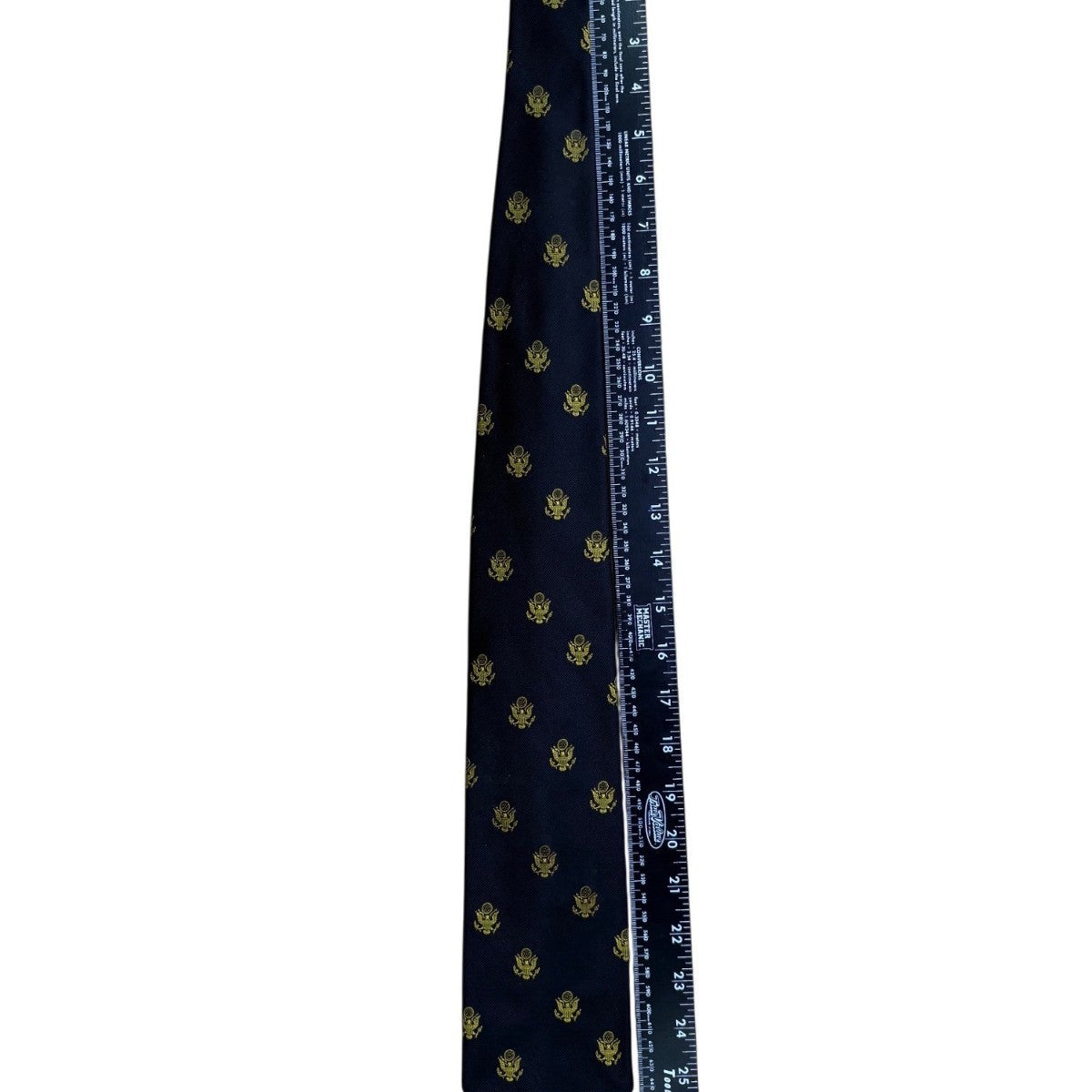 Resilio Mens Navy & Yellow Woven Polyester Patterned Tie