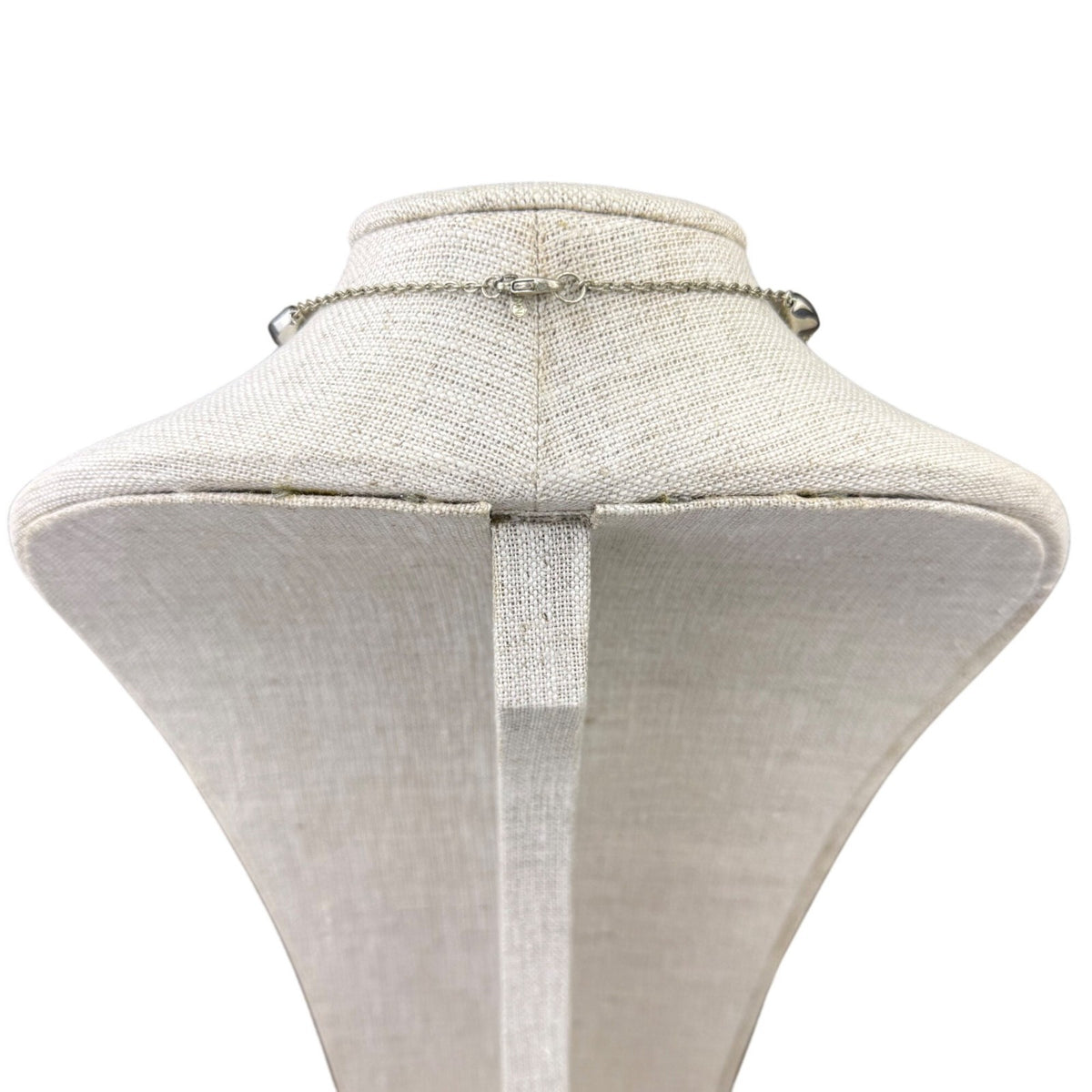 Rmn Womens Silver Tone Multi-Stone Long Necklace Chain Blue/Cream Accent