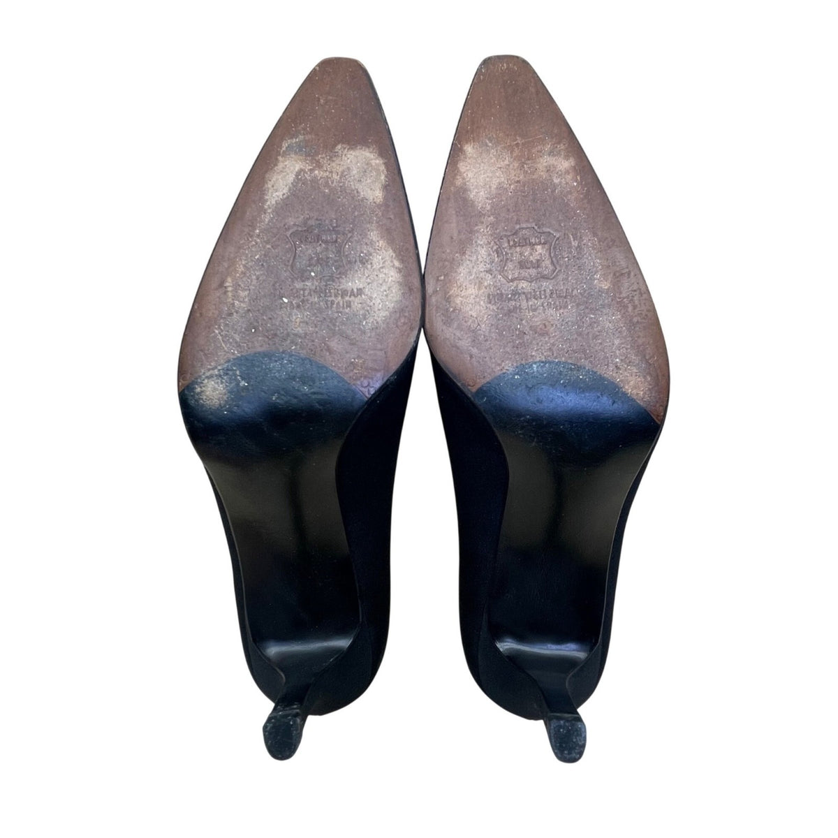 Stuart Weitzman Women’s Black Fabric Pointed Toe Era High Heels Size 9M