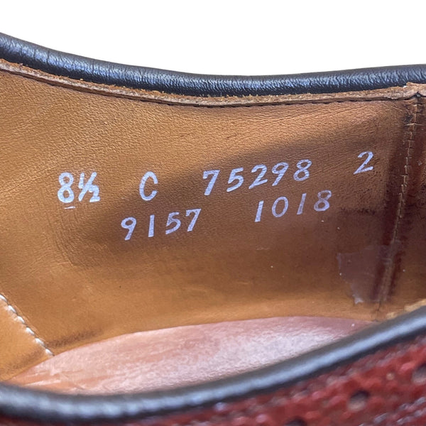 Allen Edmonds Men’s Brown Leather Classic Brogue Wingtip Dress Shoes Size 8.5c