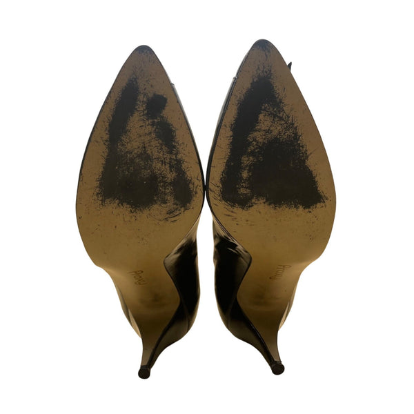 Proxy Women’s Black Patent Leather Bow Pointed-Toe High Heel Pumps Size 9